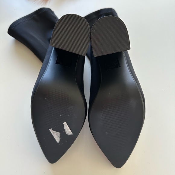 NWOT Nasty Gal Sock Wide Fit Heeled Boots. Size 8 - Picture 5 of 7